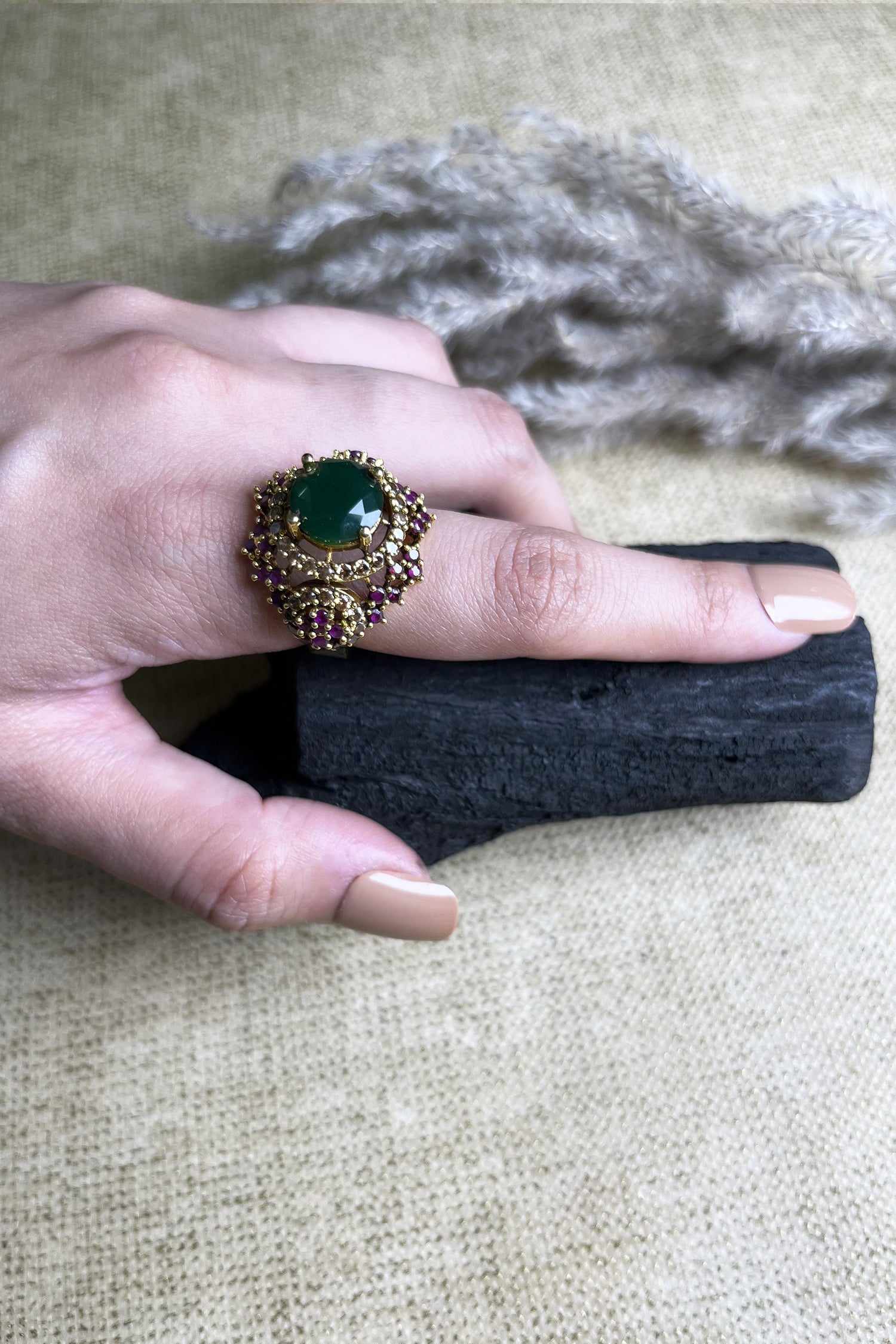 Emerald Bloom Ring