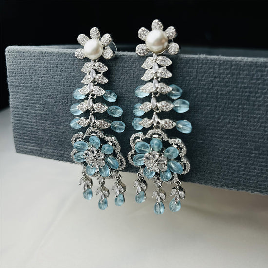 Aqua Blooms Earrings