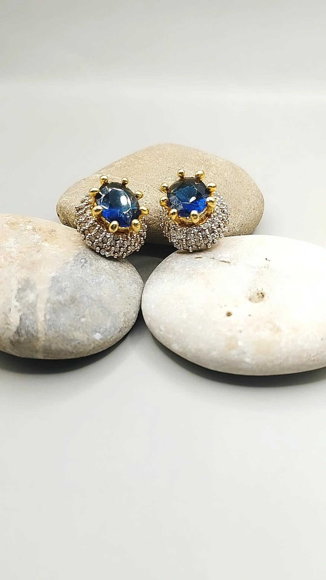 Gemstone Glow - gold plated jarao stone studs