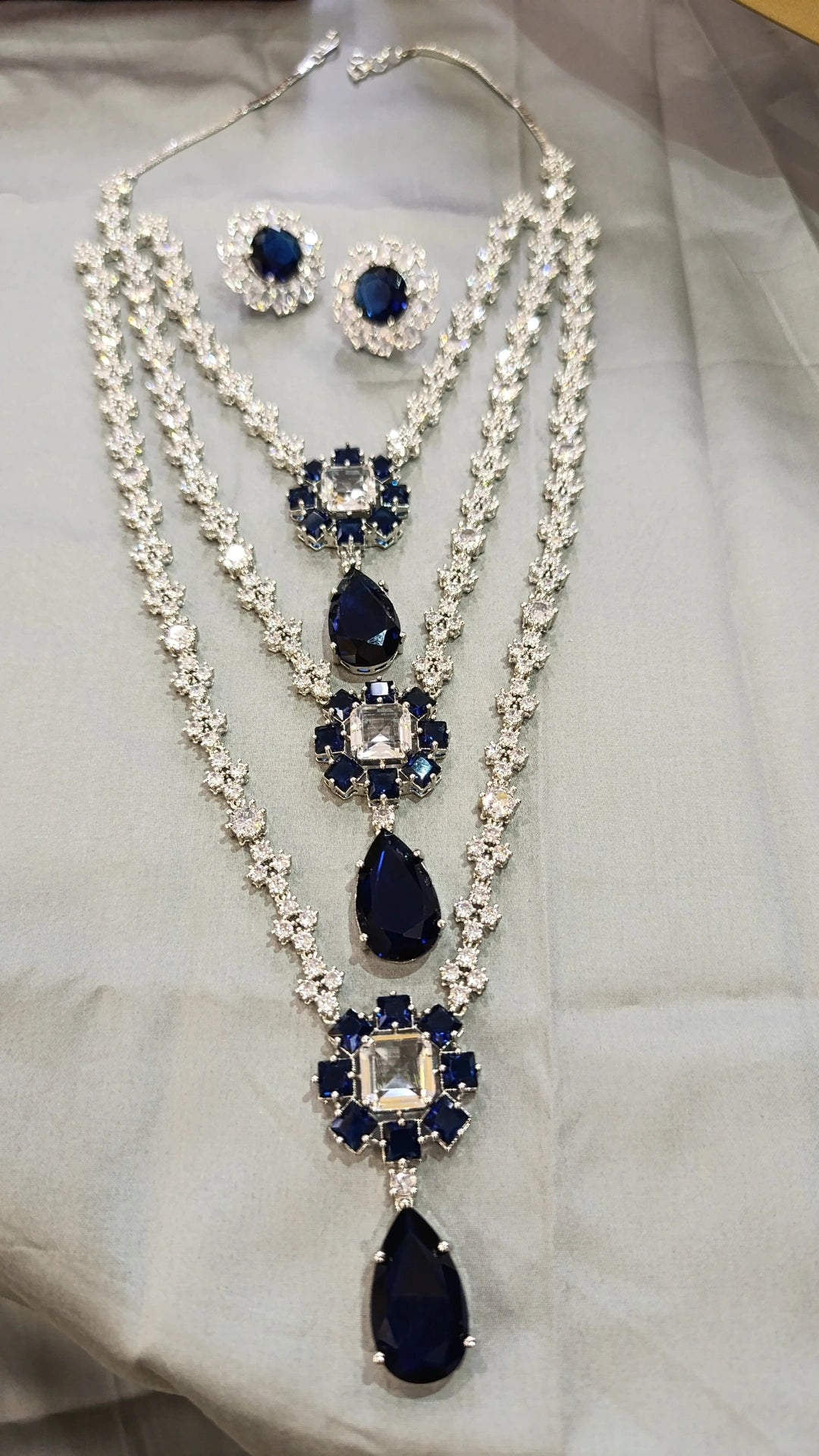 Sapphire Blue Luxe necklace set