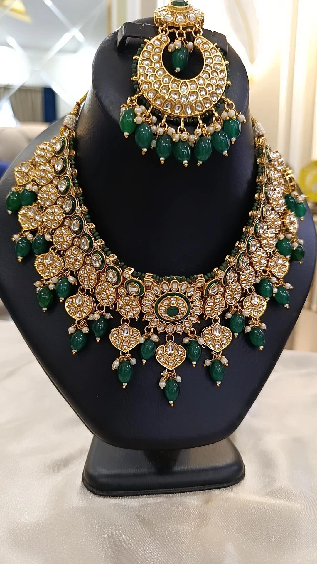 Emerald Eternity Kundan Set bridal set