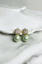 Pave Perfection Pearl Earrings