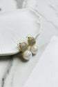 Pave Perfection Pearl Earrings