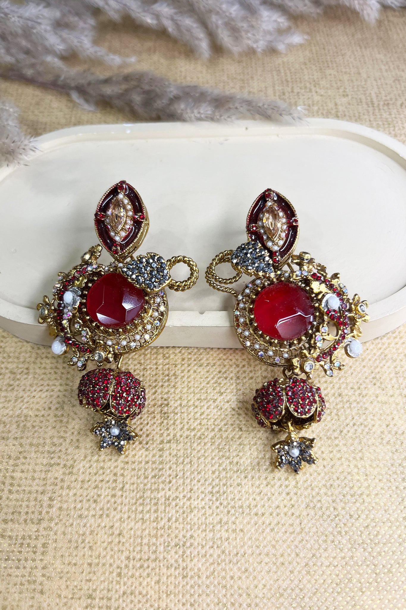 Ruby Cascade Earrings