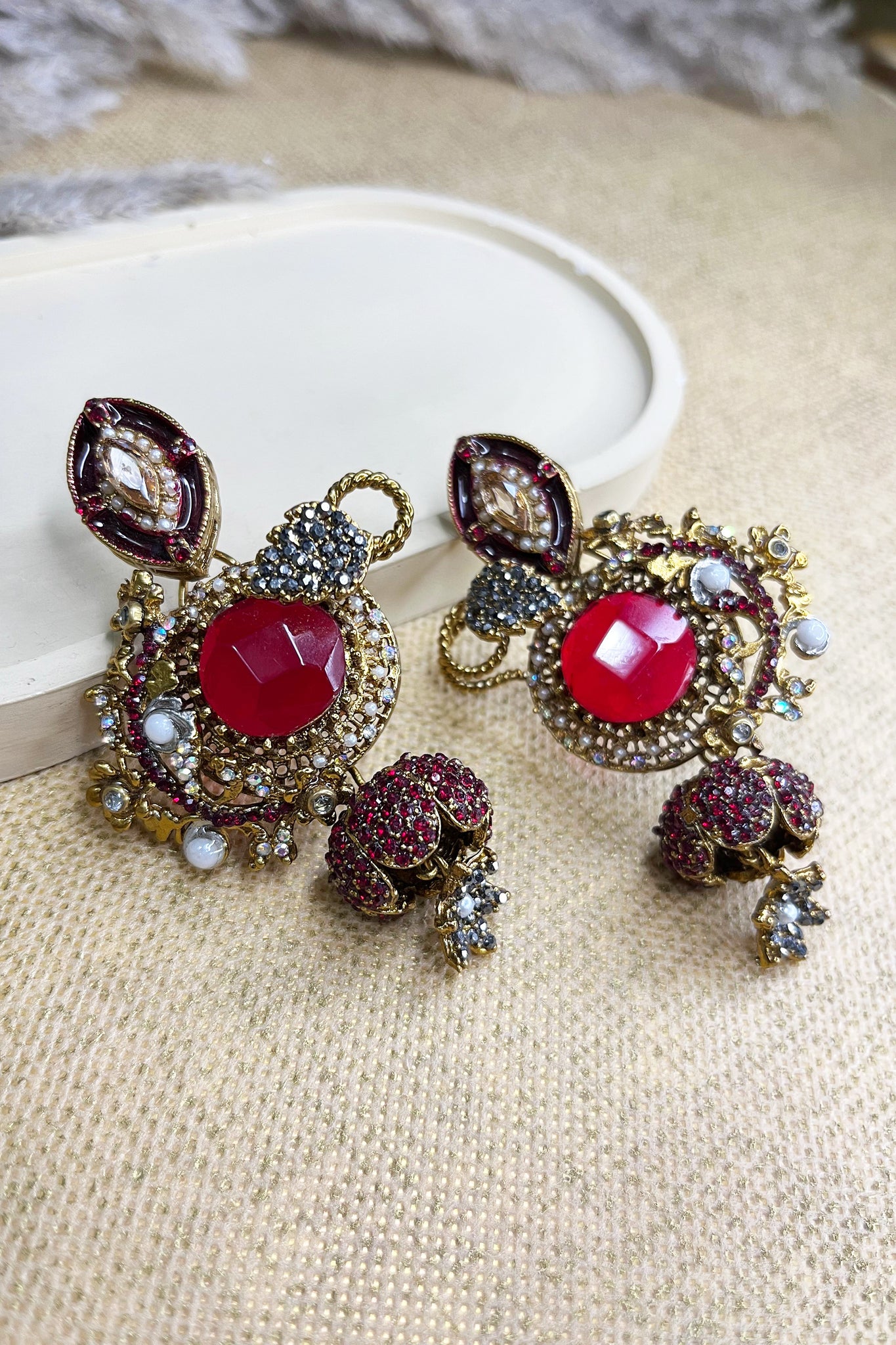 Ruby Cascade Earrings