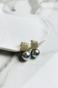 Pave Perfection Pearl Earrings