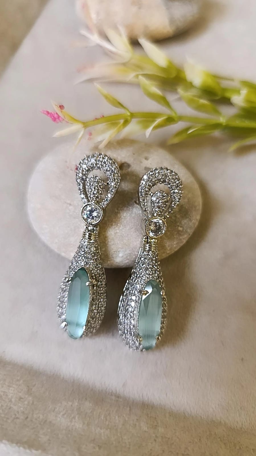 Dangle Drop - AD stone hanging earrings