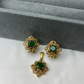 Jade Blossom Pendant Set