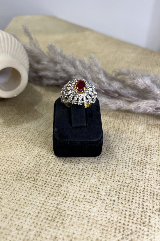 Ruby Halo Ring