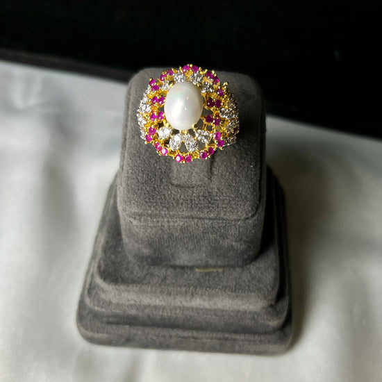 Vintage Pearl Glam Ring