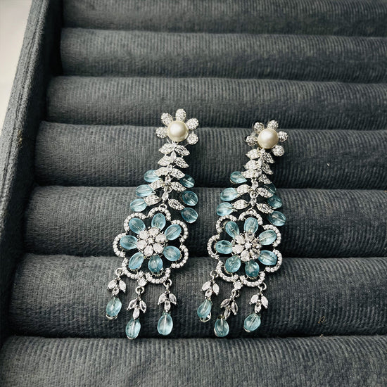 Aqua Blooms Earrings