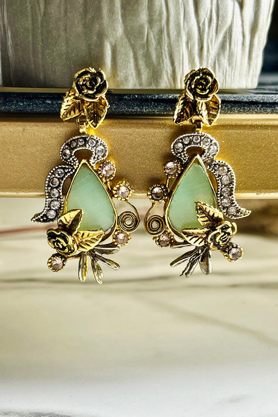 Mint Bloom Earrings