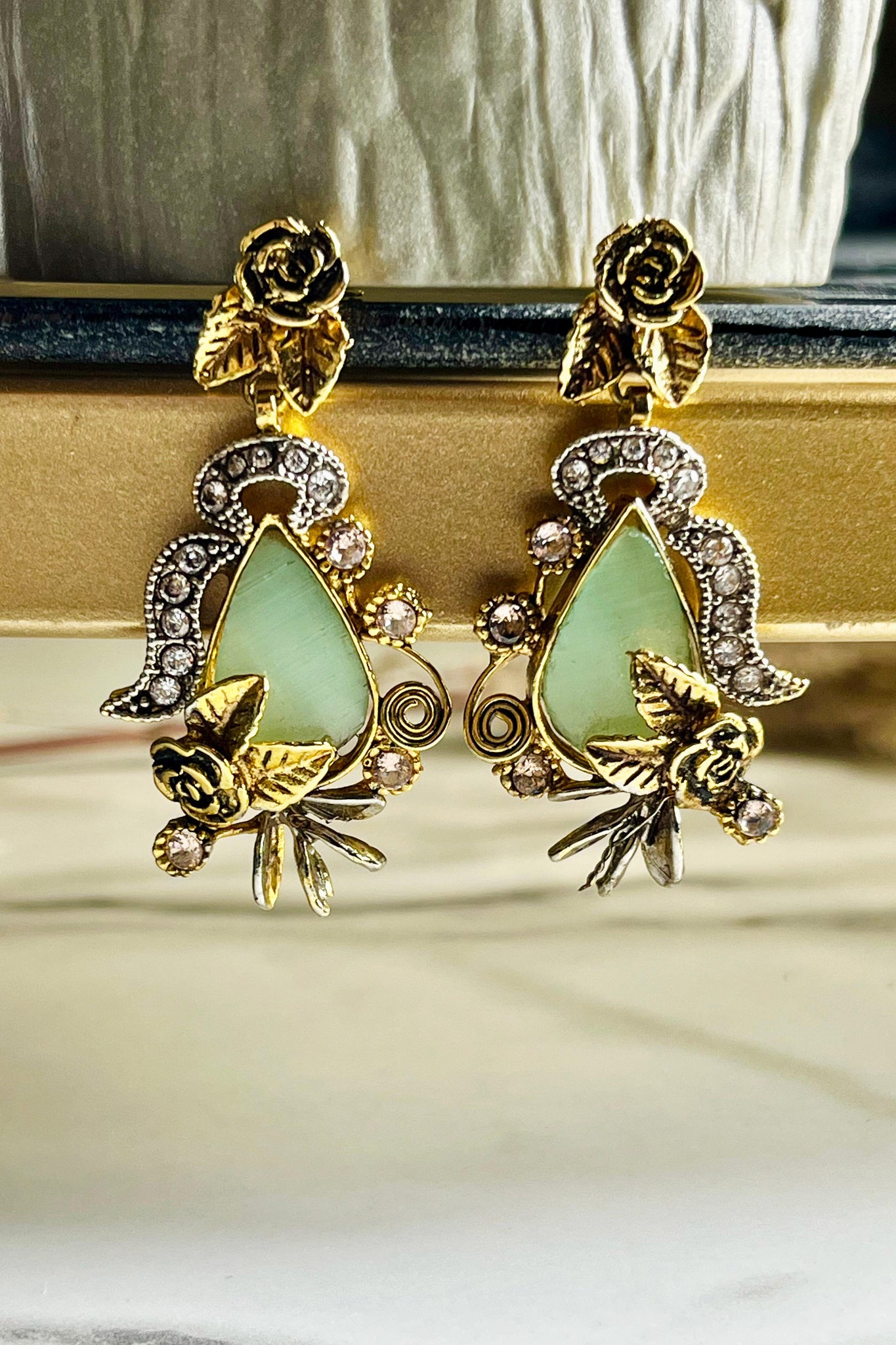 Mint Bloom Earrings