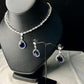Ocean Blue Cascade Necklace Set