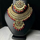 The Noor Kundan Choker Set – Radiant Red Elegance
