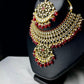 The Noor Kundan Choker Set – Radiant Red Elegance