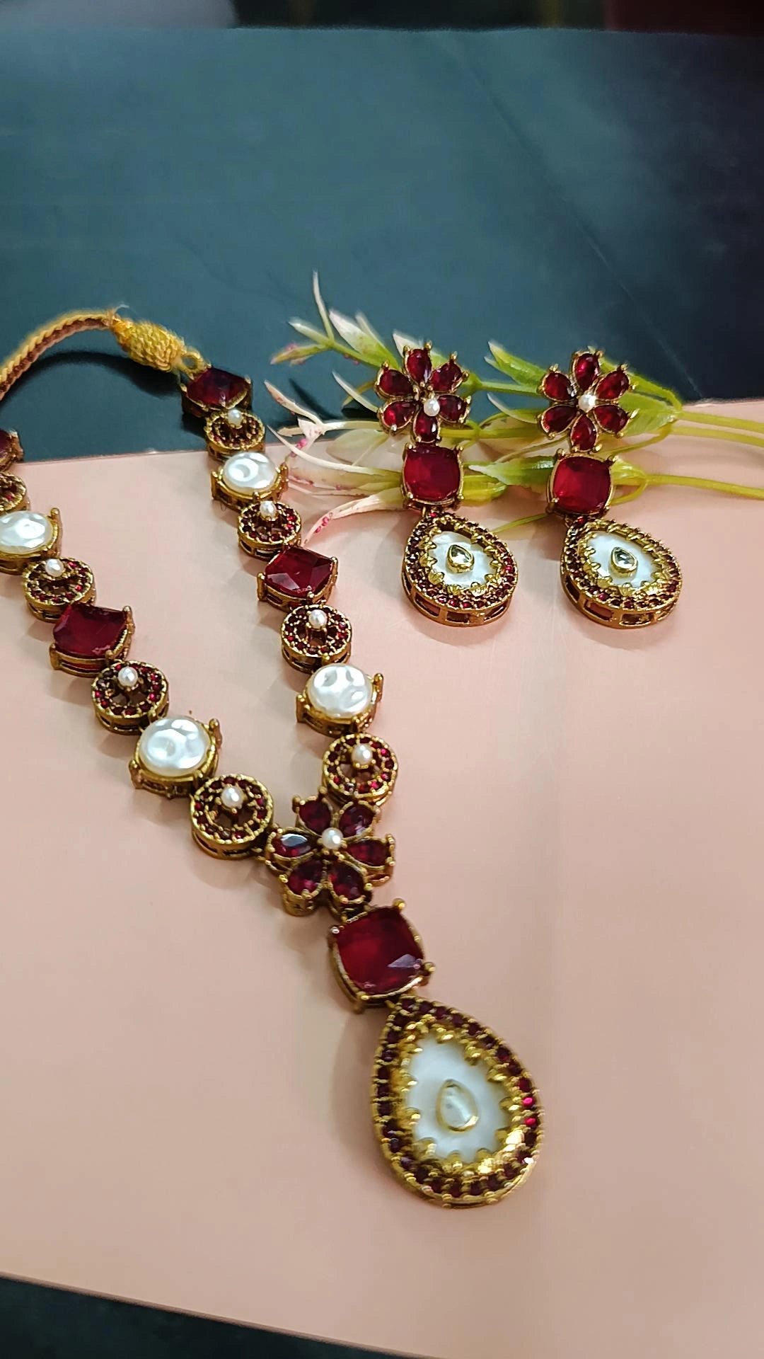 Gohar Necklace set - ruby