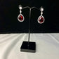 Ruby Red Cascade Necklace Set